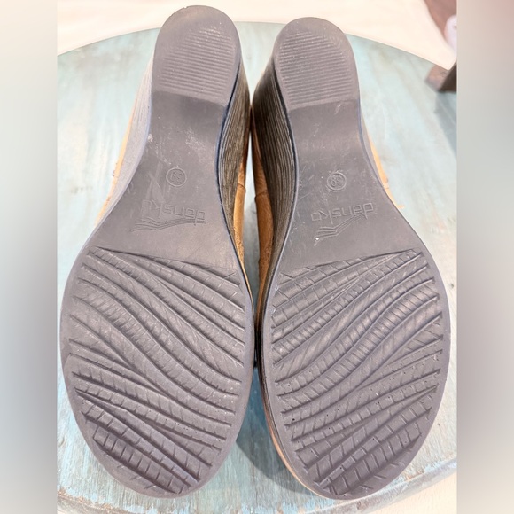 Dansko Tan Leather Ankle Boots – Size 39 (US 8.5–9) Comfort Wedge Booties - Picture 14 of 14